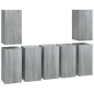 vidaXL Muebles para TV 7 uds contrachapado gris Sonoma 30,5x30x60 cm vidaXL Muebles para TV 7 uds contrachapado gris Sonoma 30,5x30x60 cm