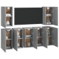 vidaXL Muebles para TV 7 uds contrachapado gris Sonoma 30,5x30x60 cm vidaXL Muebles para TV 7 uds contrachapado gris Sonoma 30,5x30x60 cm
