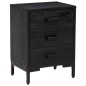 vidaXL Mesitas de noche 2 uds madera maciza de pino negro 40x30x55 cm vidaXL Mesitas de noche 2 uds madera maciza de pino negro 40x30x55 cm