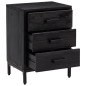 vidaXL Mesitas de noche 2 uds madera maciza de pino negro 40x30x55 cm vidaXL Mesitas de noche 2 uds madera maciza de pino negro 40x30x55 cm
