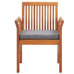 vidaXL Sillas de jardín con cojines 8 uds madera maciza de acacia