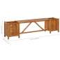 vidaXL Banco jardín con 2 maceteros madera maciza acacia 150x30x40 cm vidaXL Banco jardín con 2 maceteros madera maciza acacia 150x30x40 cm