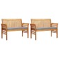 vidaXL Set comedor de jardín 3 pzas y cojines madera maciza de acacia vidaXL Set comedor de jardín 3 pzas y cojines madera maciza de acacia