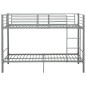 vidaXL Cama litera de metal gris 90x200 cm