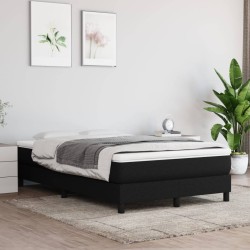vidaXL Estructura de cama box spring tela negro 120x200 cm