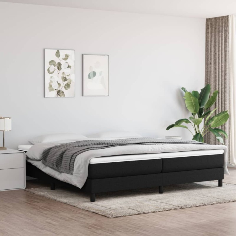 vidaXL Estructura de cama box spring tela negro 200x200 cm vidaXL Estructura de cama box spring tela negro 200x200 cm