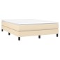vidaXL Estructura de cama box spring tela color crema 140x200 cm vidaXL Estructura de cama box spring tela color crema 140x200 cm