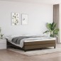 vidaXL Estructura de cama box spring tela marrón 180x200 cm