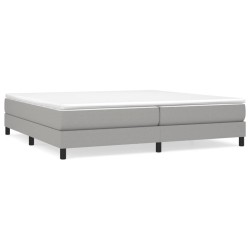 vidaXL Estructura de cama box spring tela gris claro 200x200 cm