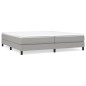 vidaXL Estructura de cama box spring tela gris claro 200x200 cm