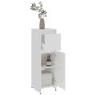 vidaXL Armario de baño madera contrachapada blanco brillo 30x30x95 cm vidaXL Armario de baño madera contrachapada blanco brillo 30x30x95 cm