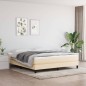 vidaXL Estructura de cama box spring tela color crema 180x200 cm vidaXL Estructura de cama box spring tela color crema 180x200 cm