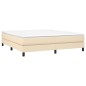 vidaXL Estructura de cama box spring tela color crema 180x200 cm vidaXL Estructura de cama box spring tela color crema 180x200 cm