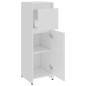 vidaXL Armario de baño madera contrachapada blanco brillo 30x30x95 cm vidaXL Armario de baño madera contrachapada blanco brillo 30x30x95 cm
