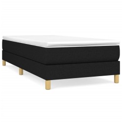 vidaXL Estructura de cama box spring tela negro 80x200 cm