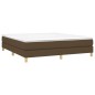 vidaXL Estructura de cama box spring tela marrón 160x200 cm