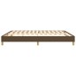 vidaXL Estructura de cama box spring tela marrón 160x200 cm