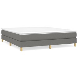 vidaXL Estructura de cama box spring tela gris oscuro 180x200 cm