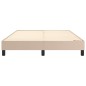 vidaXL Estructura cama box spring cuero sintético capuchino 140x190 cm