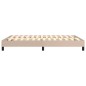 vidaXL Estructura cama box spring cuero sintético capuchino 140x190 cm
