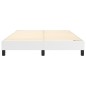 vidaXL Estructura de cama box spring cuero sintético blanco 140x200 cm