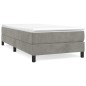 vidaXL Estructura de cama box spring terciopelo gris claro 80x200 cm