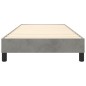 vidaXL Estructura de cama box spring terciopelo gris claro 80x200 cm