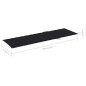 vidaXL Tumbona con cojín negro madera de pino impregnada vidaXL Tumbona con cojín negro madera de pino impregnada