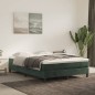 vidaXL Estructura de cama box spring terciopelo verde oscuro 140x190cm vidaXL Estructura de cama box spring terciopelo verde oscuro 140x190cm