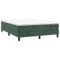 vidaXL Estructura de cama box spring terciopelo verde oscuro 140x190cm vidaXL Estructura de cama box spring terciopelo verde oscuro 140x190cm