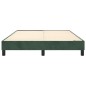 vidaXL Estructura de cama box spring terciopelo verde oscuro 140x190cm vidaXL Estructura de cama box spring terciopelo verde oscuro 140x190cm