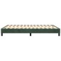 vidaXL Estructura de cama box spring terciopelo verde oscuro 140x190cm vidaXL Estructura de cama box spring terciopelo verde oscuro 140x190cm