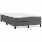 vidaXL Estructura de cama box spring cuero sintético gris 120x200 cm