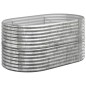 vidaXL Jardinera arriate acero recubrimiento polvo plata 152x80x68 cm vidaXL Jardinera arriate acero recubrimiento polvo plata 152x80x68 cm
