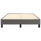vidaXL Estructura de cama box spring cuero sintético gris 120x200 cm
