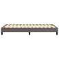 vidaXL Estructura de cama box spring cuero sintético gris 120x200 cm
