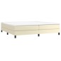 vidaXL Estructura de cama box spring cuero sintético crema 200x200 cm vidaXL Estructura de cama box spring cuero sintético crema 200x200 cm
