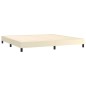 vidaXL Estructura de cama box spring cuero sintético crema 200x200 cm vidaXL Estructura de cama box spring cuero sintético crema 200x200 cm