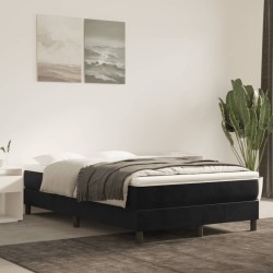 vidaXL Estructura de cama box spring terciopelo negro 120x200 cm