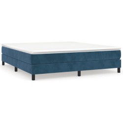 vidaXL Estructura de cama box spring terciopelo azul oscuro 180x200 cm