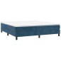 vidaXL Estructura de cama box spring terciopelo azul oscuro 180x200 cm