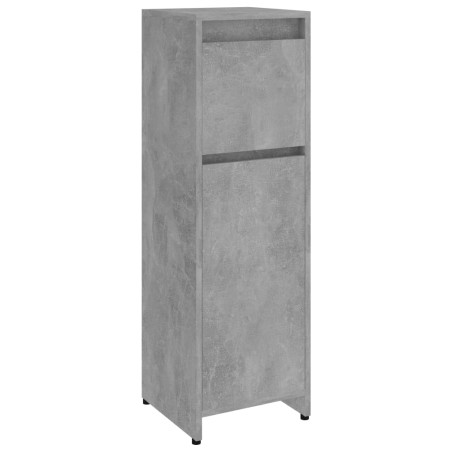 vidaXL Armario de baño contrachapada gris hormigón 30x30x95 cm