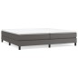 vidaXL Estructura de cama box spring cuero sintético gris 200x200 cm vidaXL Estructura de cama box spring cuero sintético gris 200x200 cm
