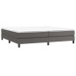 vidaXL Estructura de cama box spring cuero sintético gris 200x200 cm vidaXL Estructura de cama box spring cuero sintético gris 200x200 cm