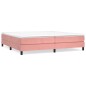 vidaXL Estructura de cama box spring terciopelo rosa 200x200 cm vidaXL Estructura de cama box spring terciopelo rosa 200x200 cm