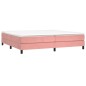 vidaXL Estructura de cama box spring terciopelo rosa 200x200 cm vidaXL Estructura de cama box spring terciopelo rosa 200x200 cm