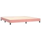 vidaXL Estructura de cama box spring terciopelo rosa 200x200 cm vidaXL Estructura de cama box spring terciopelo rosa 200x200 cm