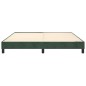 vidaXL Estructura de cama box spring terciopelo verde oscuro 160x200cm