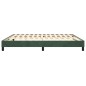 vidaXL Estructura de cama box spring terciopelo verde oscuro 160x200cm