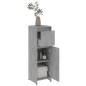 vidaXL Armario de baño contrachapada gris hormigón 30x30x95 cm vidaXL Armario de baño contrachapada gris hormigón 30x30x95 cm